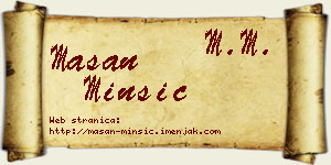 Mašan Minšić vizit kartica